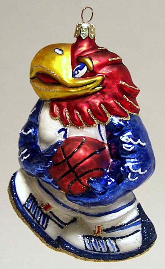 Glasscot Ornaments Kansas Jayhawks-Basketball - No Box by Slavic Treasures-1