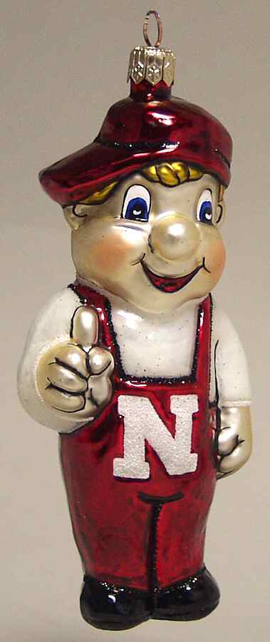 Glasscot Ornaments Nebraska Cornhuskers-Lil Red - Boxed by Slavic Treasures-1