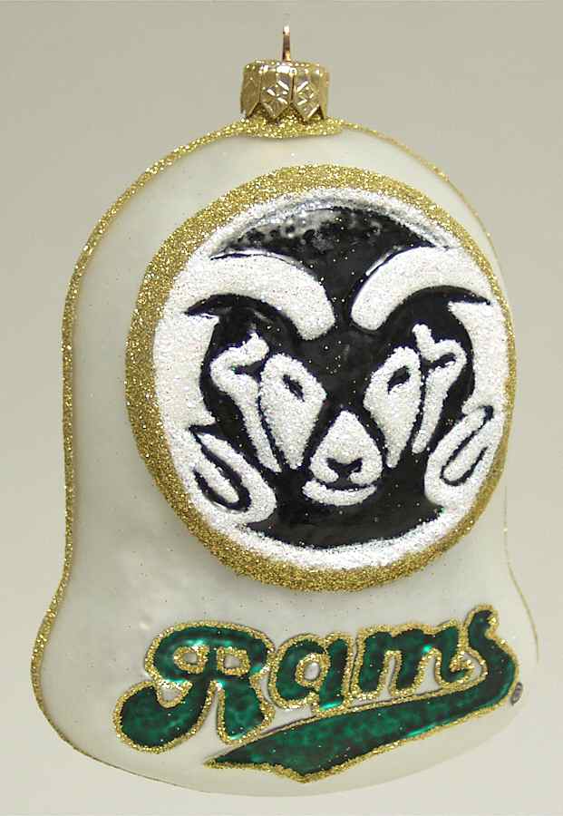 Glasscot Ornaments Colorado State Rams-Logo Disk - Boxed by Slavic Treasures-1