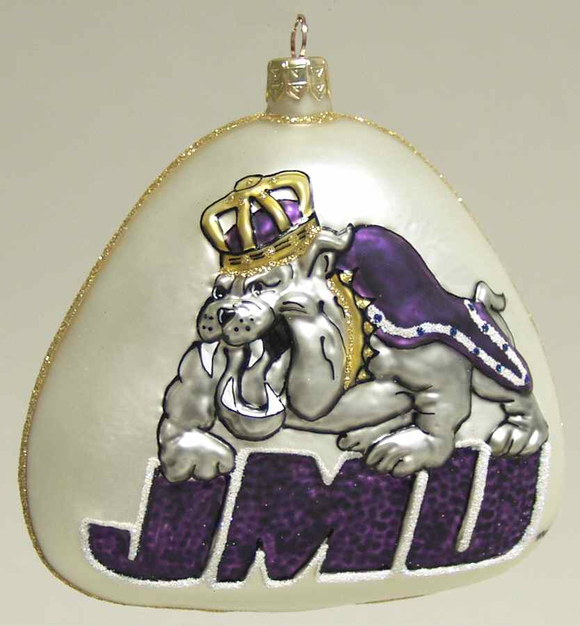 Glasscot Ornaments James Madison University-Logo Disk - No Box by Slavic Treasures-1
