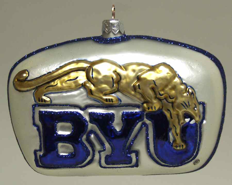 Glasscot Ornaments Brigham Young Cougars-Disk - Boxed by Slavic Treasures-1