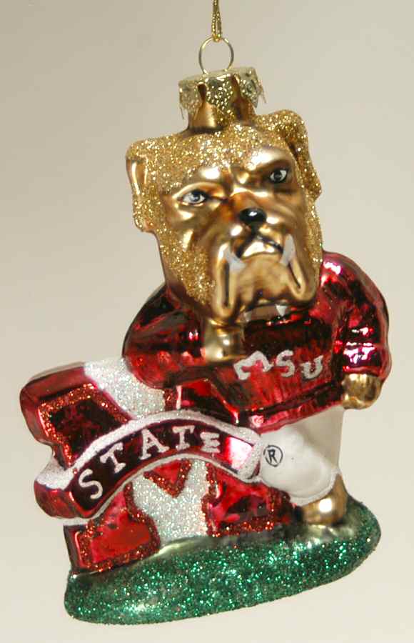 Glasscot Ornaments Mississippi State Bulldogs-Mascot - Boxed by Slavic Treasures-1
