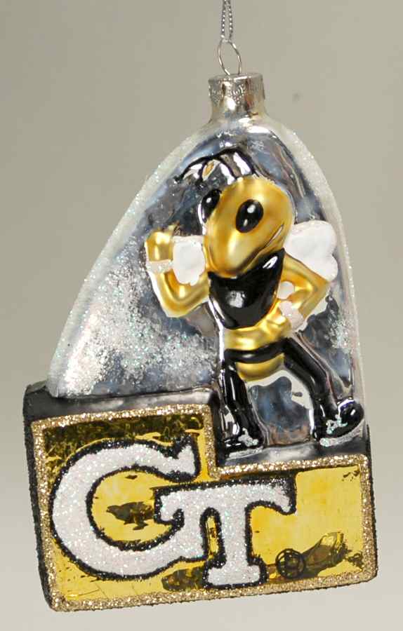 Glasscot Ornaments Georgia Tech Yellow Jackets-Mascot - Boxed by Slavic Treasures-1