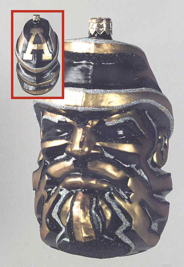 Glasscot Ornaments Appalachian State Mountaineers - Boxed by Slavic Treasures-1