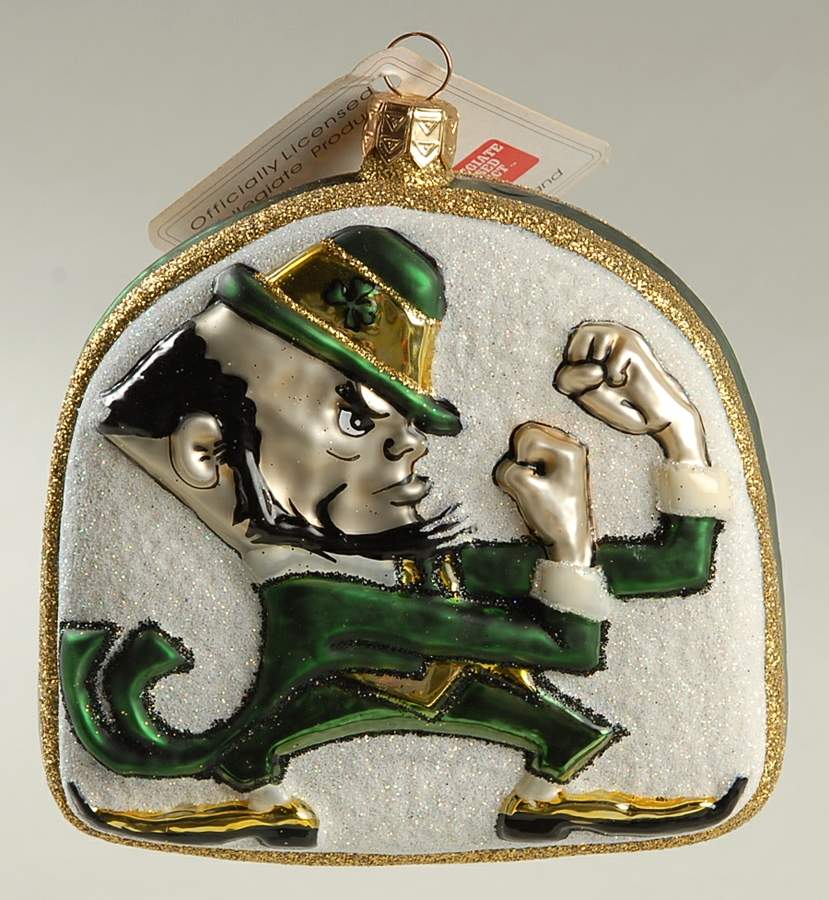 Glasscot Ornaments Notre Dame Fighting Irish-Disk - Boxed by Slavic Treasures-1