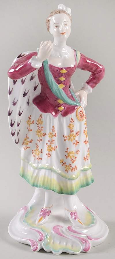 Chelsea Figurine Woman With Cape - Boxed by Spode-1