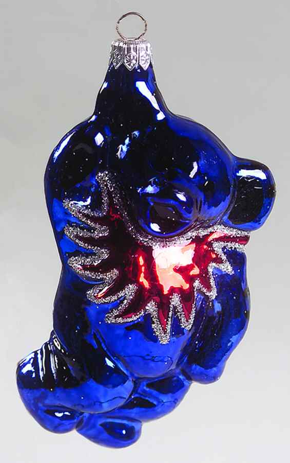 Grateful Glass-Ornament Blue Bear - No Box by Slavic Treasures-1