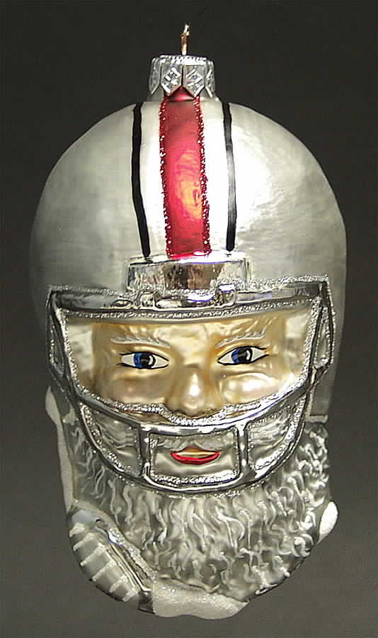 Santa Football-Ornaments Ohio State Buckeyes - Boxed by Slavic Treasures-1