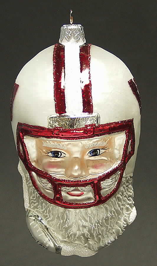 Santa Football-Ornaments Wisconsin Badgers - Boxed by Slavic Treasures-1