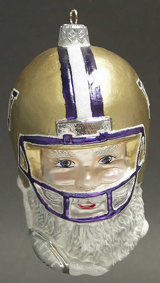Santa Football-Ornaments Washington Huskies - No Box by Slavic Treasures-1
