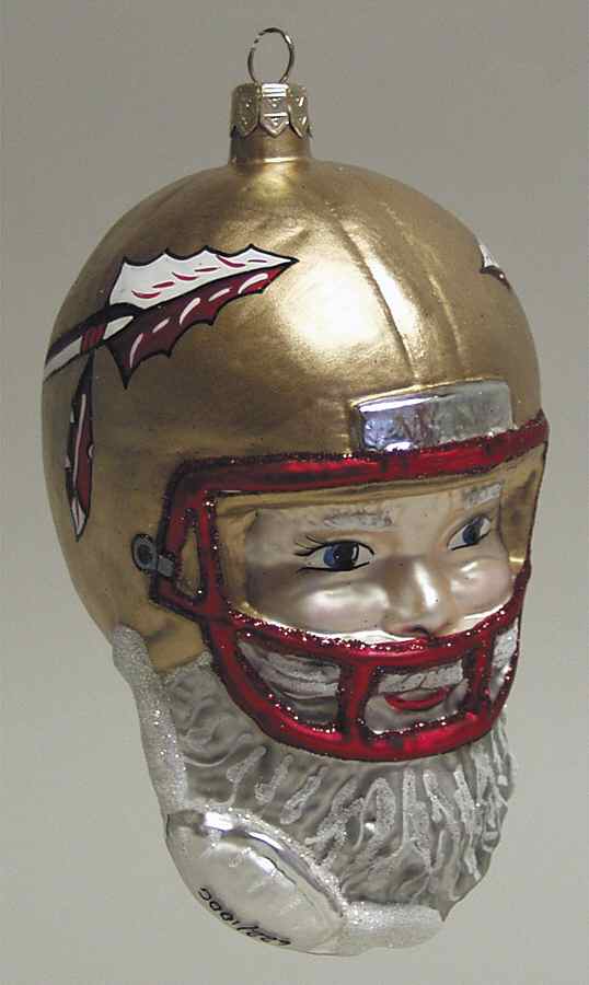 Santa Football-Ornaments Florida State Seminoles - Boxed by Slavic Treasures-1