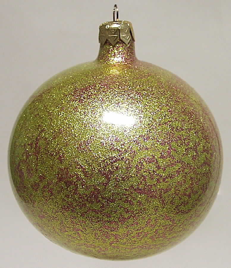As Time Goes By Red & Gold Glitter Mix Ball - Boxed by Slavic Treasures-1