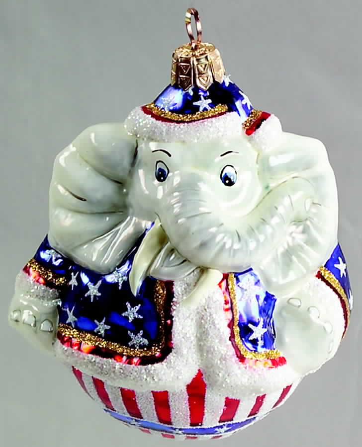 As Time Goes By Roly Poly Elephant-Patriotic - No Box by Slavic Treasures-1