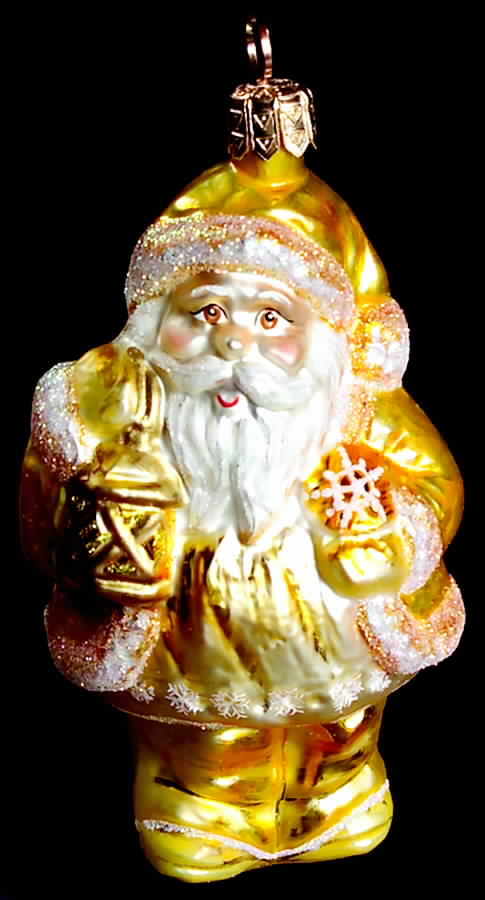 As Time Goes By Lamplighter Santa-Gold - No Box by Slavic Treasures-1