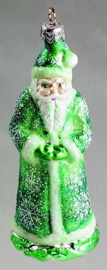 As Time Goes By Serene Santa-Green Snowflake - Boxed by Slavic Treasures-1