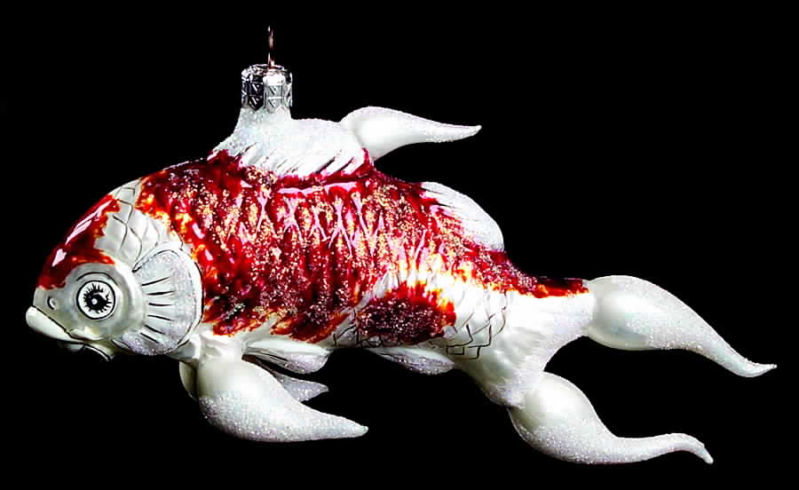 As Time Goes By Koi Fish-Gold & White - Boxed by Slavic Treasures-1