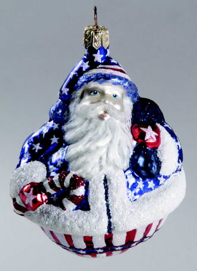 As Time Goes By Roly Poly Santa-Patriotic - Boxed by Slavic Treasures-1