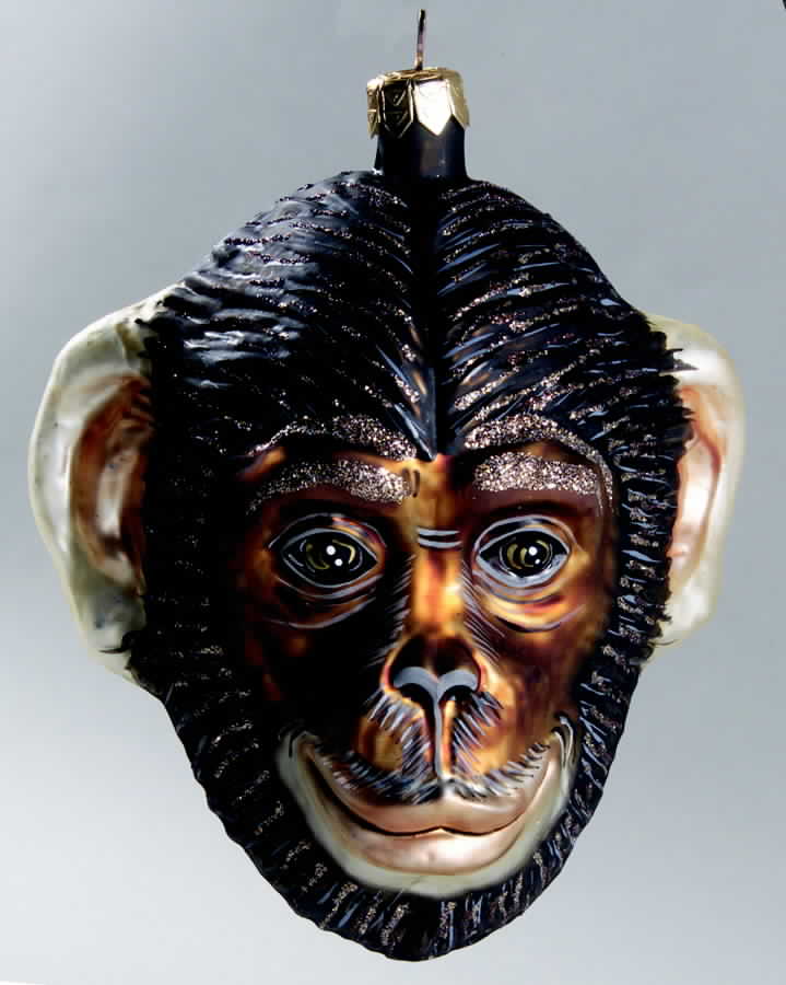 As Time Goes By Chimpanzee Head - Boxed by Slavic Treasures-1