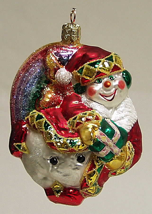As Time Goes By Rainbow Flying Snowman-Red - Boxed by Slavic Treasures-1
