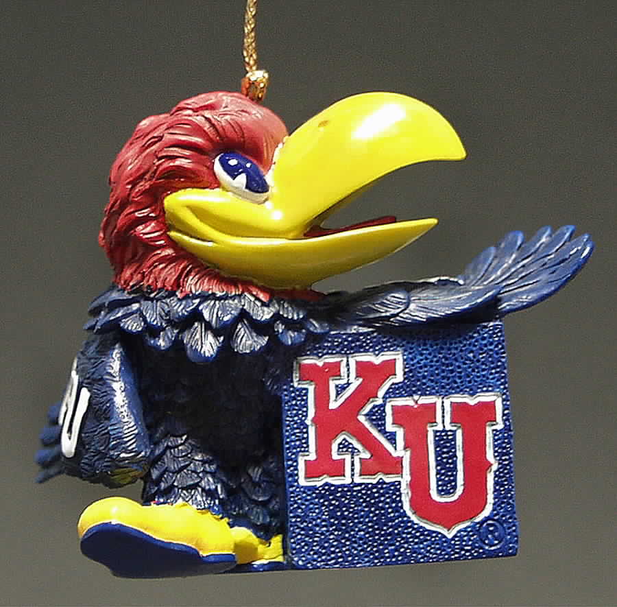 Collegiate Resin Ornaments Kansas Jayhawks - Boxed by Slavic Treasures-1