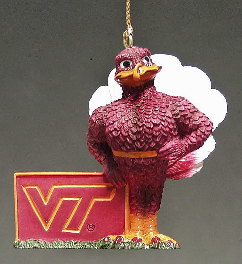 Collegiate Resin Ornaments Virginia Tech Hokies - Boxed by Slavic Treasures-1