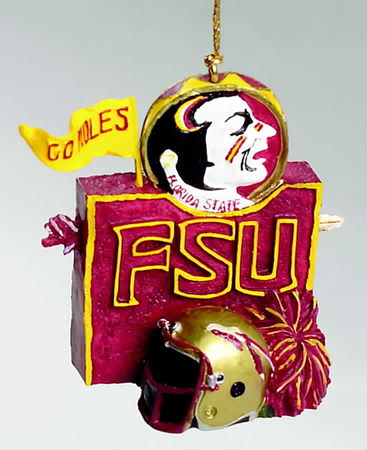 Collegiate Resin Ornaments Florida State Seminoles - Boxed by Slavic Treasures-1