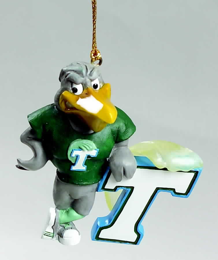 Collegiate Resin Ornaments Tulane Green Wave - Boxed by Slavic Treasures-1