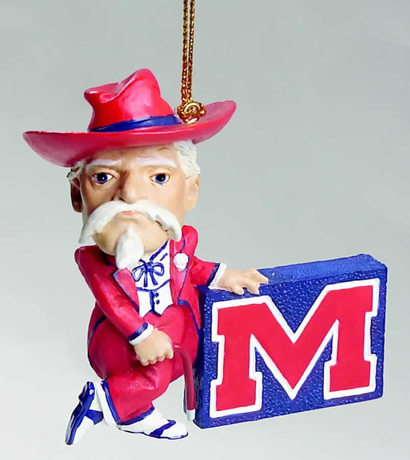 Collegiate Resin Ornaments Ole Miss Rebels - Boxed by Slavic Treasures-1