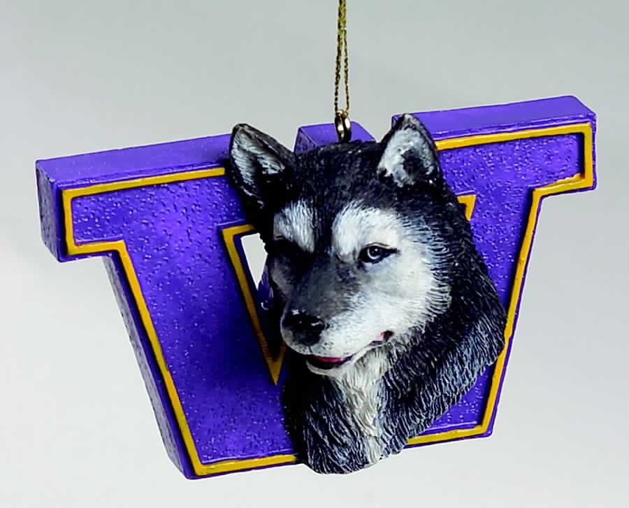 Collegiate Resin Ornaments Washington Huskies - With Box by Slavic Treasures-1