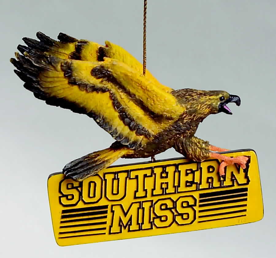 Collegiate Resin Ornaments Southern Mississippi Eagles - No Box by Slavic Treasures-1