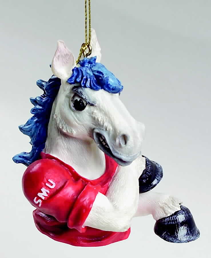 Collegiate Resin Ornaments Southern Methodist Mustangs - No Box by Slavic Treasures-1