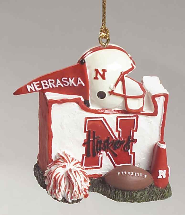 Collegiate Resin Ornaments Nebraska Cornhuskers - No Box by Slavic Treasures-1