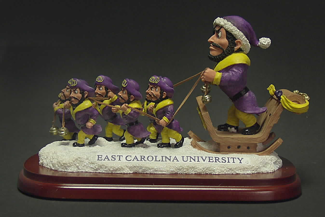 Holiday Sleigh-Figurine East Carolina Pirates - Boxed by Slavic Treasures-1