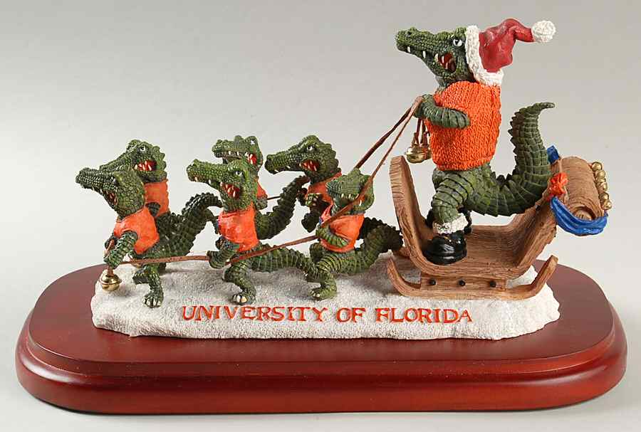 Holiday Sleigh-Figurine Florida Gators - Boxed by Slavic Treasures-1