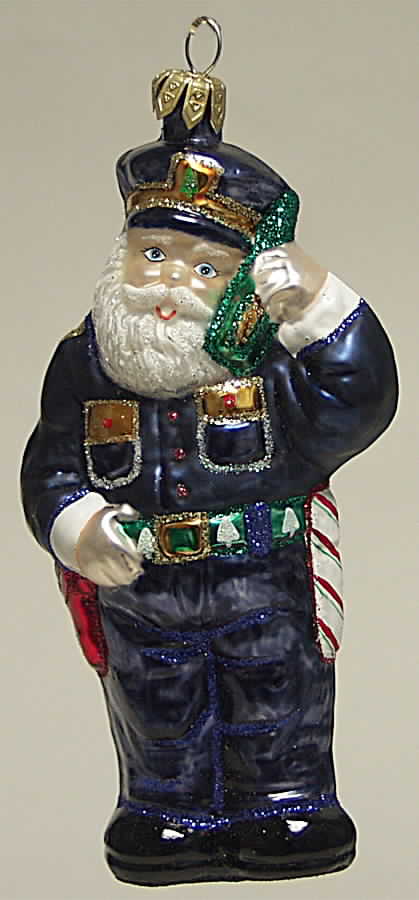 Asian Treasures-Ornament Policeman Santa - No Box by Slavic Treasures-1