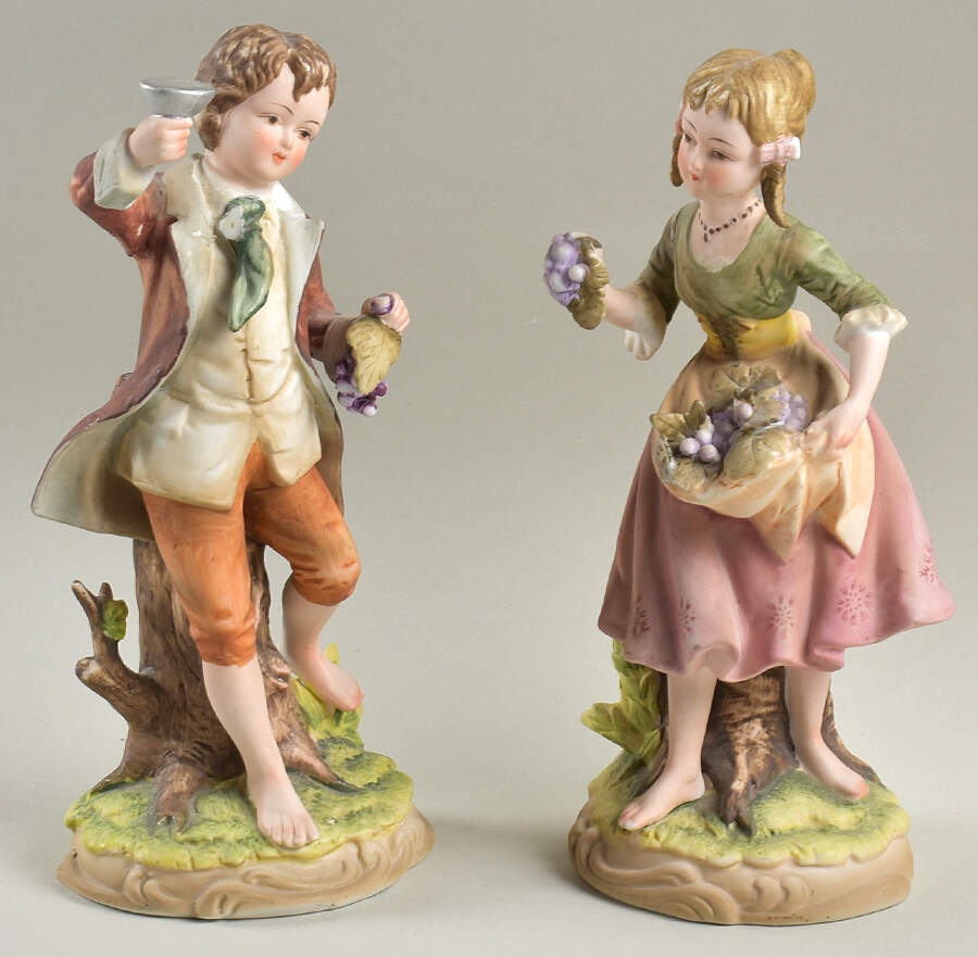 Sadek Figurines Boy & Girl Holding Grapes - No Box by Sadek-1