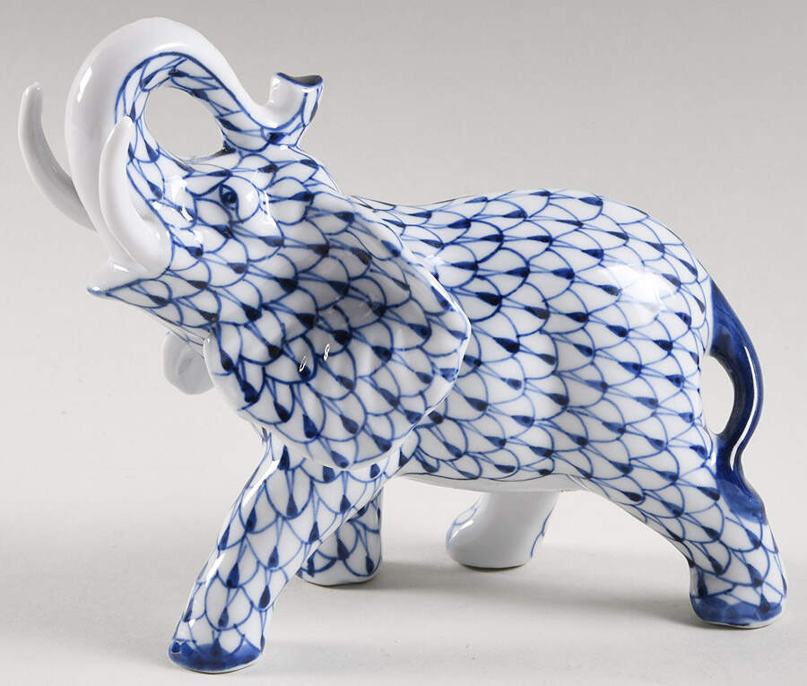 Sadek Fishnet Animals Elephant-Blue - Boxed by Sadek-1