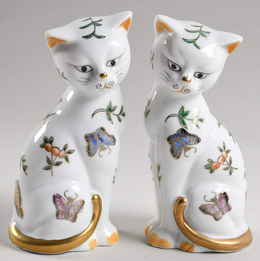 Sadek Figurines Butterfly Cat Pair - No Box by Sadek-1