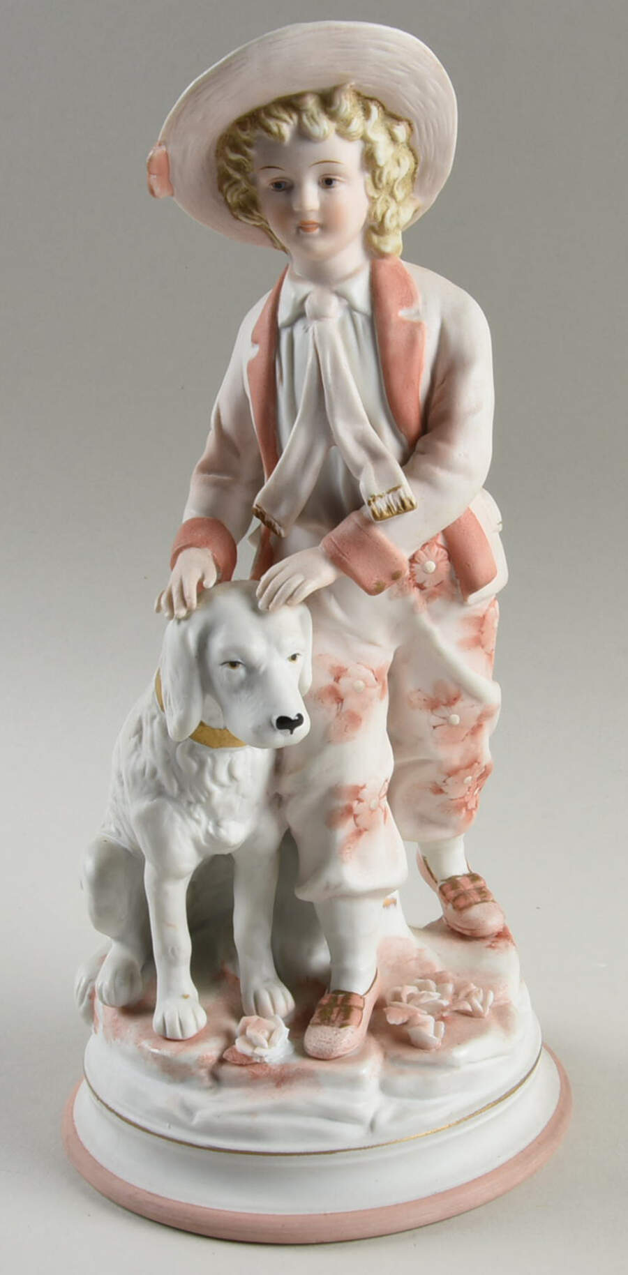 Sadek Figurines Boy With Dog-Pink - No Box by Sadek-1