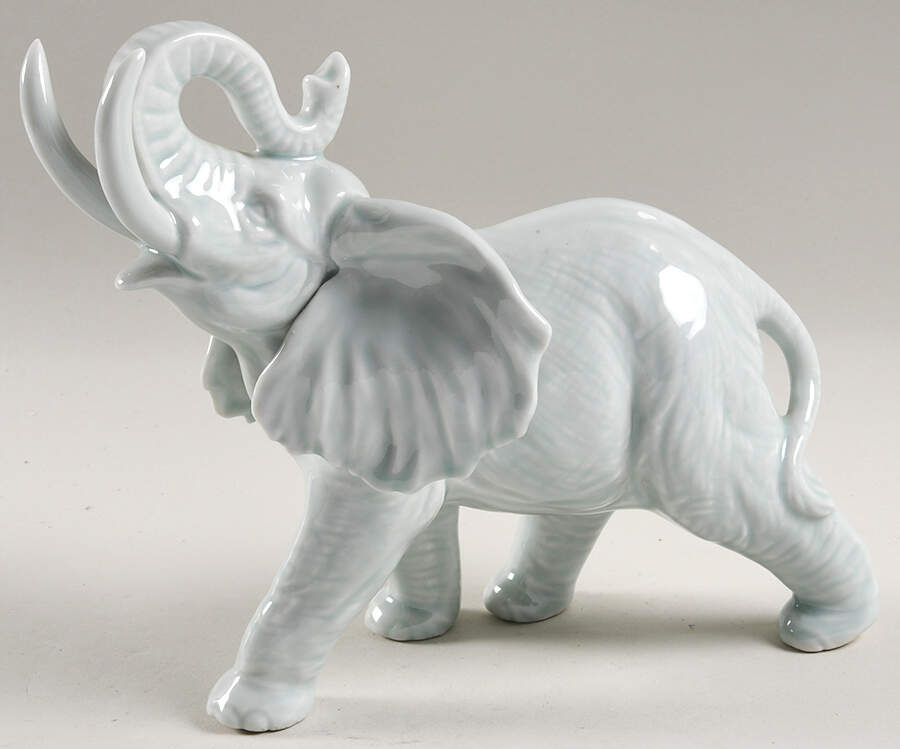 Sadek Figurines Grey Elephant- Trunk Up - No Box by Sadek-1