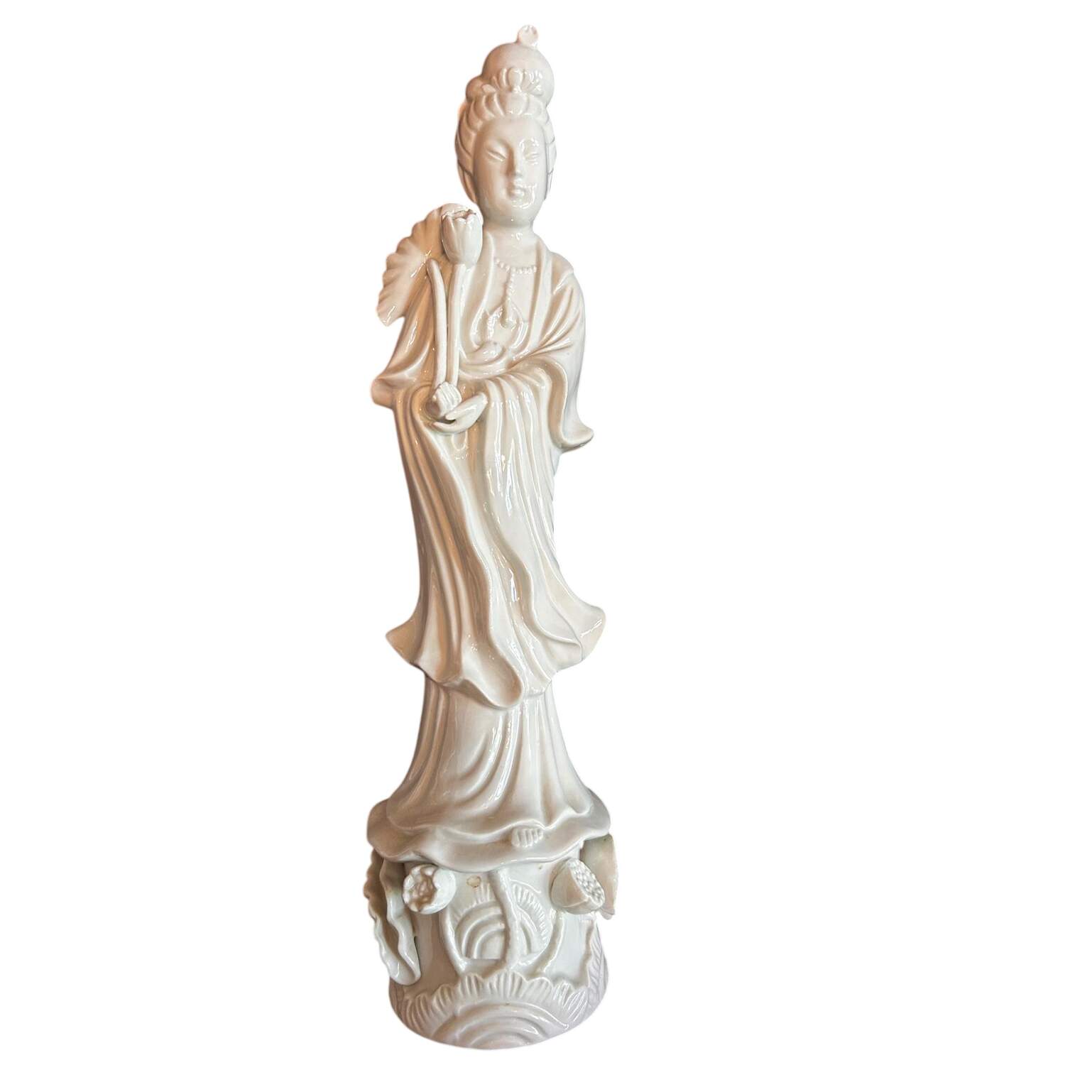 Sadek Figurines Quan Yin With Lotus Flower - No Box by Sadek-1