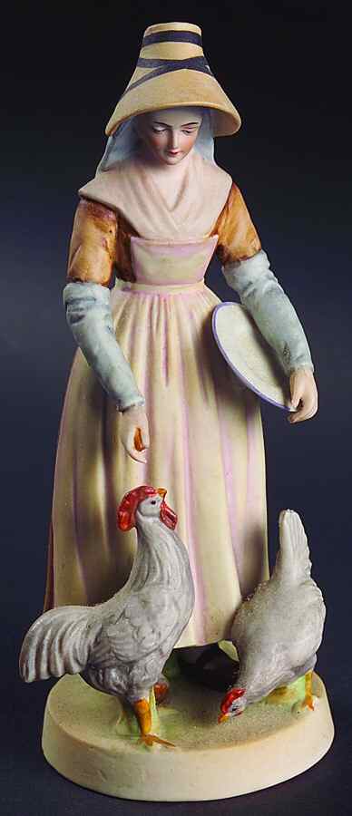 Sadek Figurines Lady W/ Chickens - Boxed by Sadek-1
