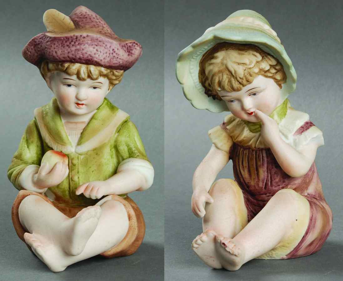 Piano Babies Boy & Girl Sitting - Pair - No Box by Sadek-1