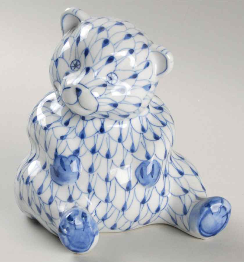 Sadek Fishnet Animals Bear-Blue - Boxed by Sadek-1