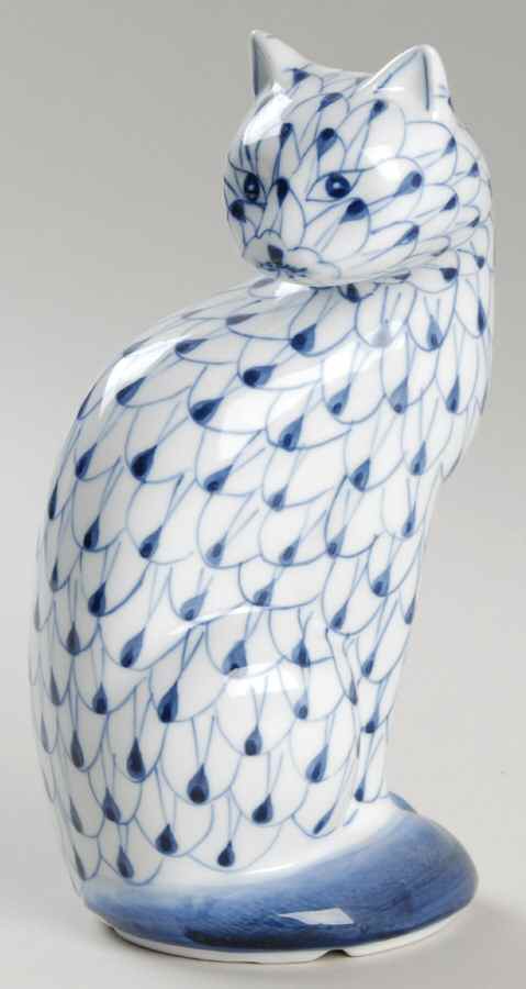 Sadek Fishnet Animals Cat Sitting-Blue - No Box by Sadek-1