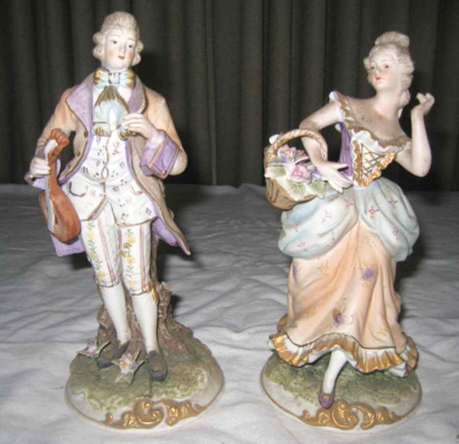 Sadek Figurines Couple W/ Mandolin-Pair - No Box by Sadek-1