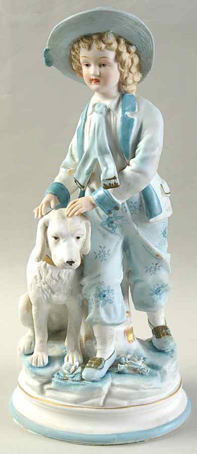 Sadek Figurines Boy With Dog-Blue - No Box by Sadek-1
