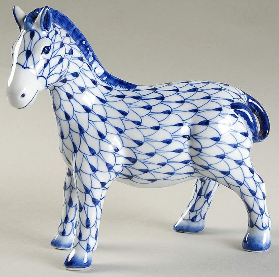 Sadek Fishnet Animals Horse-Blue - Boxed by Sadek-1