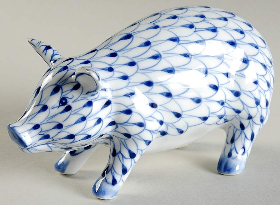 Sadek Fishnet Animals Pig-Blue - No Box by Sadek-1