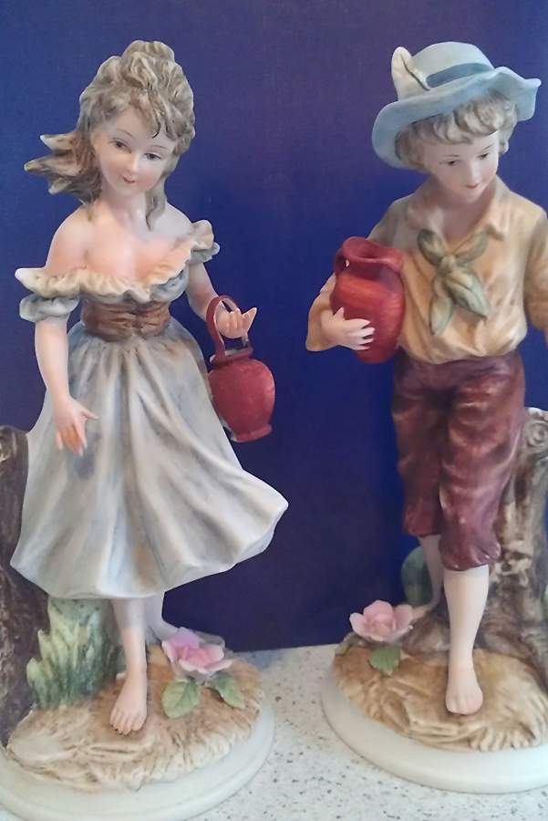 Sadek Figurines Boy And Girl  Holding Jug-Pair - No Box by Sadek-1